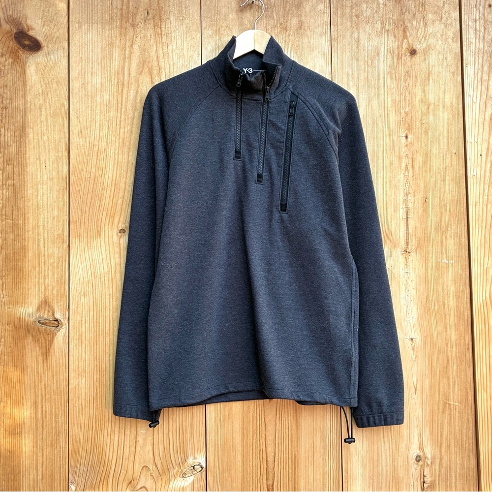 Y-3 Adidas Gray Mock Neck Top Mens Sz Small